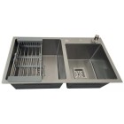 Cuba Gourmet Dupla Quadrada 78x43cm em aço inox - Construinox